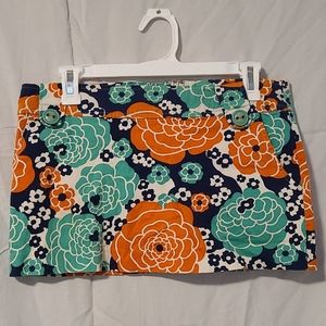 70s style floral mini skirt with pockets